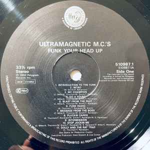 Image of Label Cover of LP - VG+/G - ULTRAMAGNETIC MC'S, Funk Your Head Up (ffrr; 510987-1, Europe 1992), Marks on vinyl (more on side B with clicks on last track)., - 4446162S