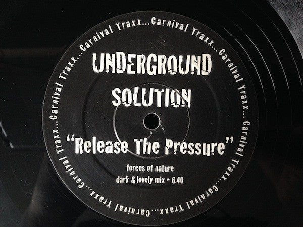 Image of Front Cover of 12" - /VG - UNDERGROUND SOLUTION, Release The Pressure (Neo; NEO12021, UK 1999), single sided 12" - pen on label - minor, - 2646121S
