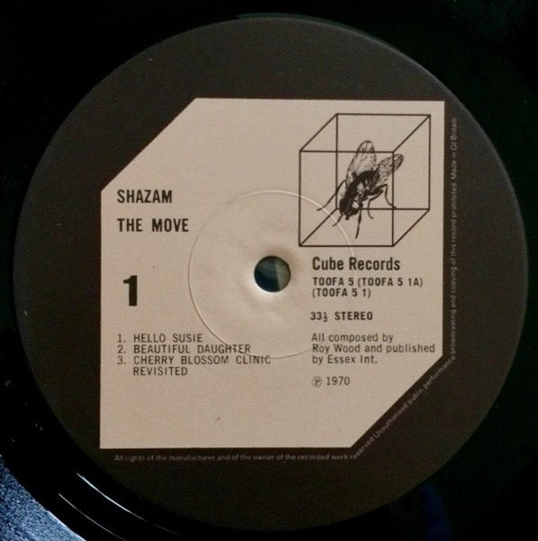 Image of Label Cover of 2xLP - VG/VG - THE MOVE, Shazam / Move (Cube Records; TOOFA 5, UK 1970s Reissue, Gatefold, 1U Matrices), Light marks, Edge wear, - 2616275C