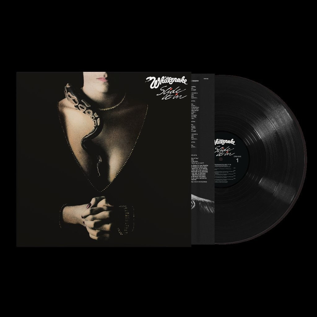 Image of Back Cover of LP - NEW/NEW - WHITESNAKE, Slide It In (Concord; 7277576, Worldwide 2026 Reissue, Inner, Black Vinyl), , A pivotal 1984 release from Whitesnake, Slide It In captures the band’s shift from bluesy roots to arena-ready hard rock. Featuring standout tracks like “Love Ain’t No Stranger” and the title cut, and driven by David Coverdale’s commanding vocals, this edition is pressed on 180g vinyl—delivering the big hooks, searing guitars, and the swagger that set the stage for global success.