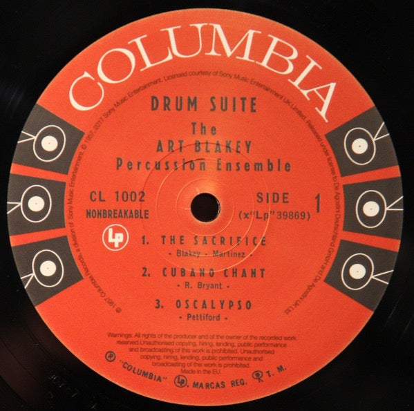 Image of Label Cover of LP - NEW/NEW - ART BLAKEY AND THE JAZZ MESSENGERS, Drum Suite (Columbia; CL 1002, UK 2017 Reissue, 180 Gram Vinyl), , - 2636163E