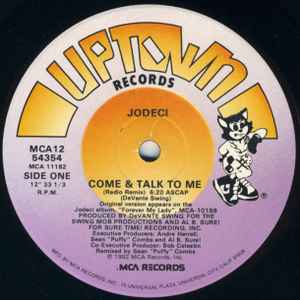 Image of Label Cover of LP - VG/VG - JODECI, Come & Talk To Me (Uptown Records; MCA12 54354, US 1992, Picture Sleeve), light marks only, - 2646287S