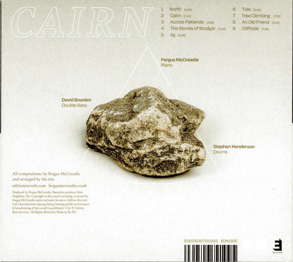 Image of Back Cover of CD - EX/EX - FERGUS MCCREADIE, Cairn (Edition Records; EDN1165, UK 2021, Gatefold), , - 2636193E