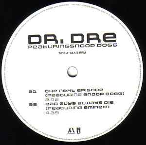 Image of Label Cover of 12" - VG/VG - DR. DRE FEATURING SNOOP DOGG, The Next Episode (Aftermath Entertainment; 497 476-1, UK 2000, Picture Sleeve), Some very light fogging an A side., - 2716062C