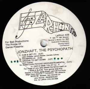 Image of Back Cover of LP - /VG+ - THE PRINCE OF DANCE MUSIC & JONZHAFT THE PSYCHOPATH, Untitled EP (LaRhon ; LaRhon #28 / #29, US 1991), highlighter on label, - 2746065S
