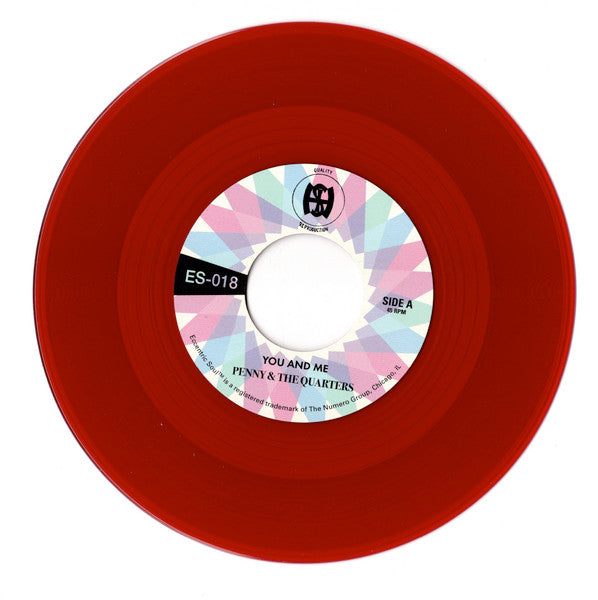 Image of Label Cover of 7" - EX/EX - PENNY & THE QUARTERS, You And Me / You Are Giving Me Some Other Love (Numero Group; ES018LP-C1 Purple, US 2019 Reissue, Picture sleeve), , - 2726231E