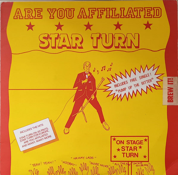 Image of Front Cover of LP - VG/VG+ - STAR TURN, Are You Affiliated (Pacific ; TURN LP 1, UK 1988 Reissue, With 7"), , - 2716316C