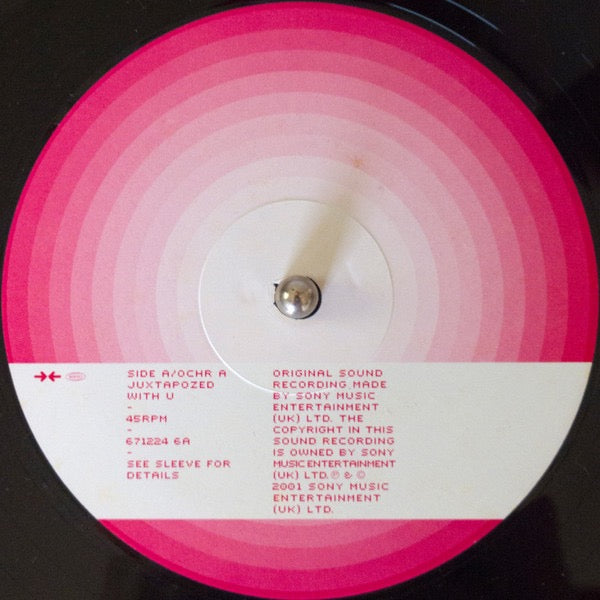 Image of Label Cover of 12" - VG/G+ - SUPER FURRY ANIMALS, Juxtapozed With U (Epic; 671224 6, UK 2001, Stickered Picture Sleeve), Light marks and mottling, Plays fine, Some sleeve pinches and small split to top , - 2716366C