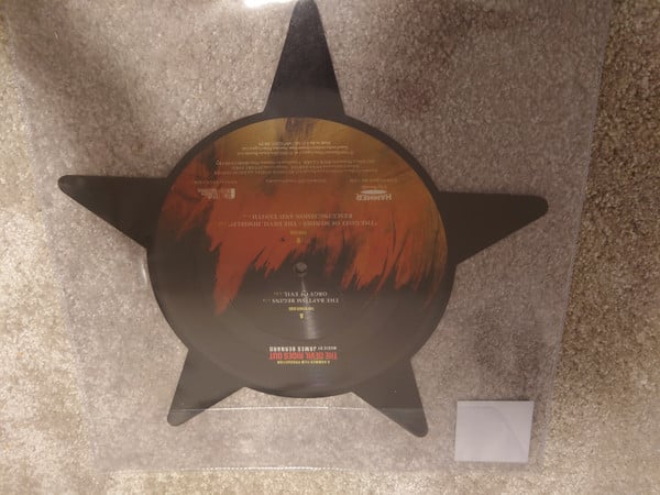 Image of Back Cover of 7" - VG+/VG+ - JAMES BERNARD, The Devil Rides Out (Silva Screen; SILLP1659, UK 2023, Stickered Plastic Sleeve, Record Store Day 2023, Shaped Picture Disc), , - 2726199E