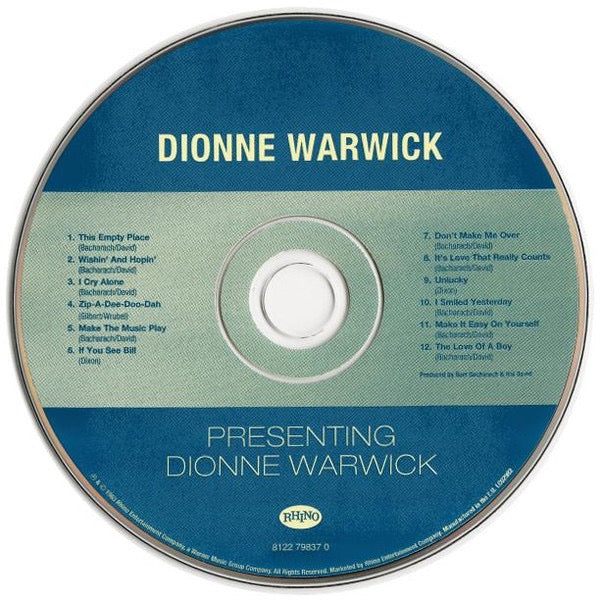 Image of Label Cover of 5xCD - VG+/VG+ - DIONNE WARWICK, Original Album Series (Rhino Records; 8122 79837 0, Europe 2010, Box Set, 5 Inners), , - 2816018C