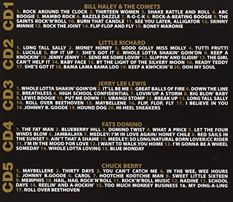 Image of Back Cover of 5xCD - VG+/VG+ - VARIOUS, The History Of Rock 'n' Roll 87 (Dejavu Retro Gold Collection; 5x023, Italy 2006, Fatbox Case, Booklet), , - 2816020C