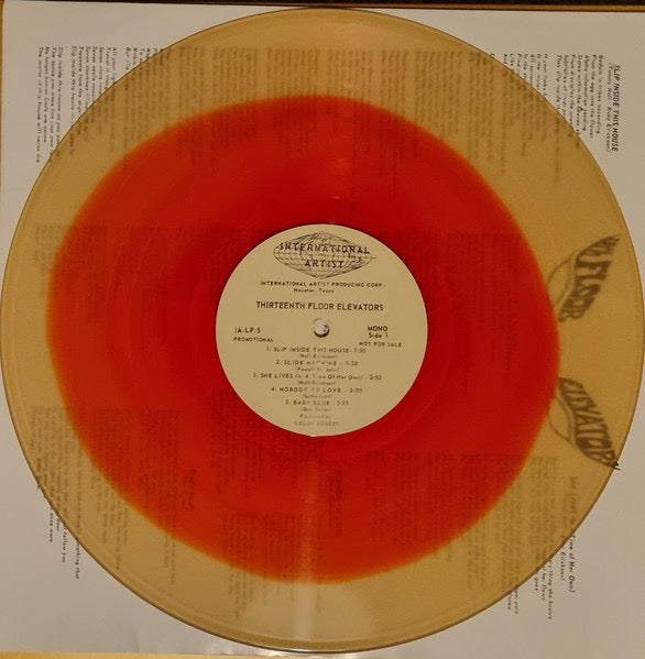 Image of Label Cover of 2xLP - VG+/G+ - 13TH FLOOR ELEVATORS, Easter Everywhere (International Artists; IA-LP-5, US 2022 Reissue, Gatefold, 2 Inners, Mono & Stereo Mixes, Red & Cream Splatter Vinyl), Light Marks only., - 2816118C