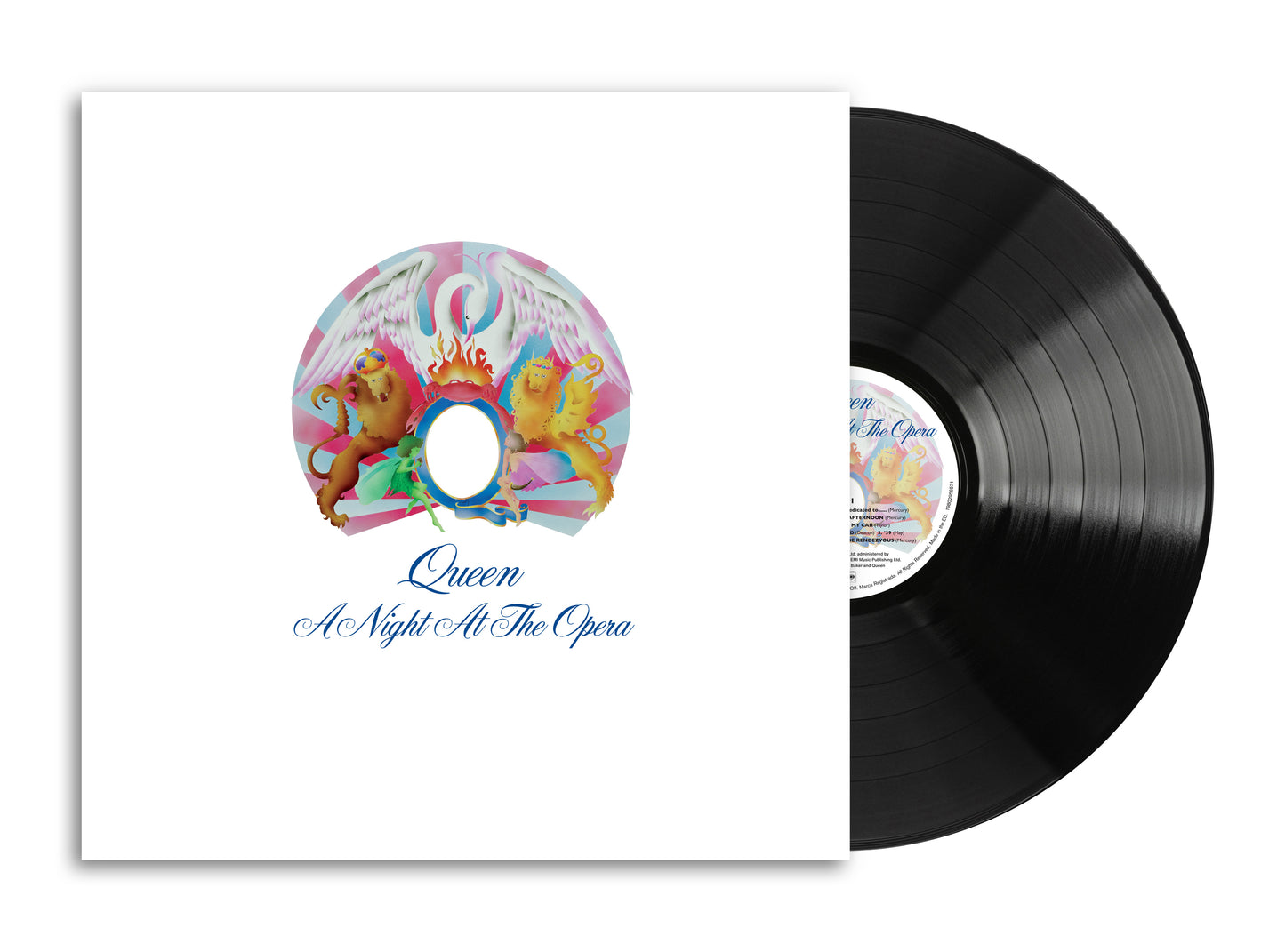 Image of Back Cover of LP - NEW/NEW - QUEEN, A Night At The Opera (Sony; 19802956571, Europe 2026 Reissue, Gatefold, Insert, Half Speed Mastered At Abbey Road), , Queen s 1975 masterpiece A Night At The Opera returns for its 50th anniversary, featuring the groundbreaking Bohemian Rhapsody, the timeless ballad Love of My Life, and the hit You re My Best Friend, this lavish edition celebrates the landmark album that became Queen s first UK No. 1 and their first U.S. platinum record - 3416049E