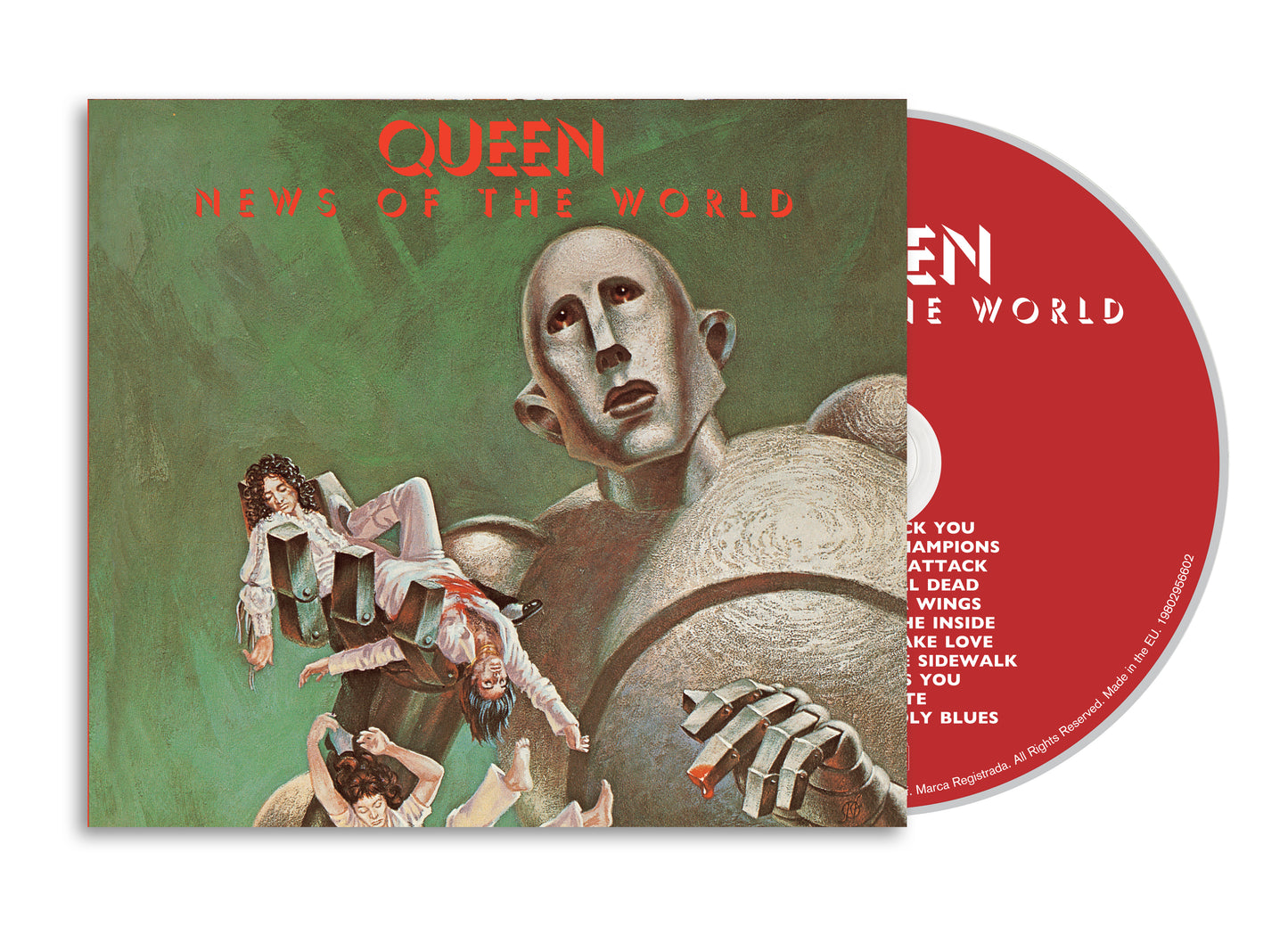 Image of Back Cover of CD - NEW/NEW - QUEEN, News Of The World (Sony; 19802956602, UK 2026 Reissue), , Queen's sixth studio album was recorded between July and September 1977 at two studios, Basing Street and Wessex. The band produced the record themselves for the first time, without Roy Thomas Baker but still assisted by Mike Stone. - 9407041C