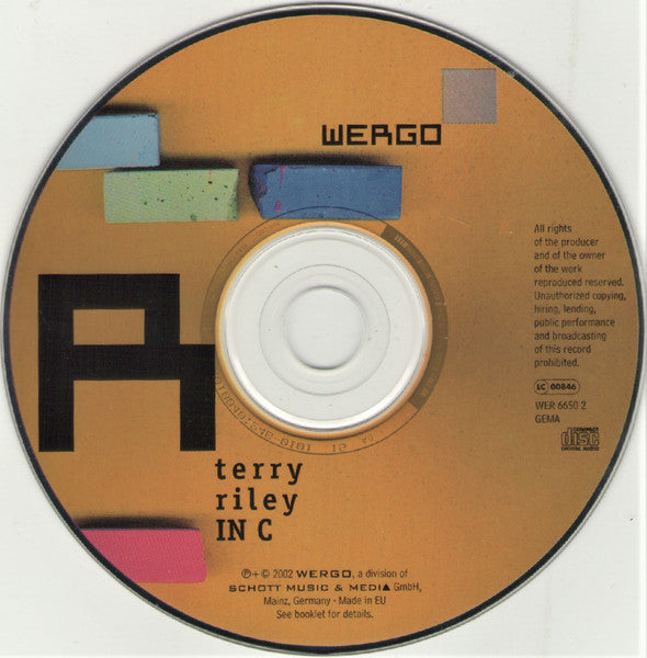 Image of Label Cover of CD - VG+/VG+ - TERRY RILEY - EUROPEAN MUSIC PROJECT, ZIGNORII++, In C (WERGO; WER 6650 2, Germany 2002, Jewel Case), , - 2836007E