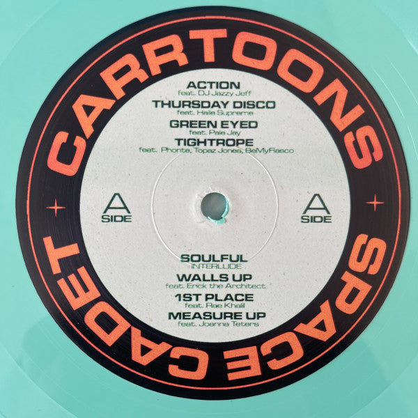 Image of Label Cover of LP - VG/VG+ - CARRTOONS, Space Cadet (+1 Records; PLO 2427, US 2025, Green Vinyl), Sleeve in opened shrinkwrap, genearl wear on edge., - 2846216S