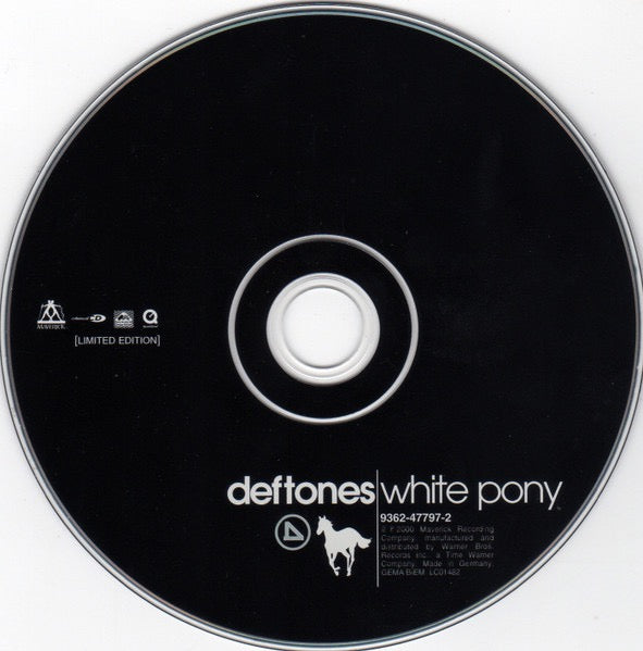 Image of Label Cover of CD - VG+/VG+ - DEFTONES, White Pony (Maverick; 9 47797-2, UK & Europe 2000, Jewel Case, Booklet & Insert, Limited Edition Number 03440), Promo Stamp on Reverse, - 2816236C