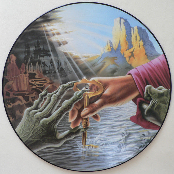 Image of Label Cover of LP - VG/VG+ - HELLOWEEN, Keeper Of The Seven Keys (Part II) (Noise International; N 0117-9, Germany 1988, Sticker Set, Picture disc), Stickers are intact (although sheet is missing a corner). Sleeve has several small creases, small sticker removal mark., - 2826259E