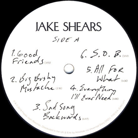 Image of Label Cover of LP - VG+/VG+ - JAKE SHEARS, Jake Shears (Freida Jean Records; FREIDA JEAN LP1, UK 2018, Gatefold, Inner, Scissor Sisters), No shrink/hype sticker., - 2816320C