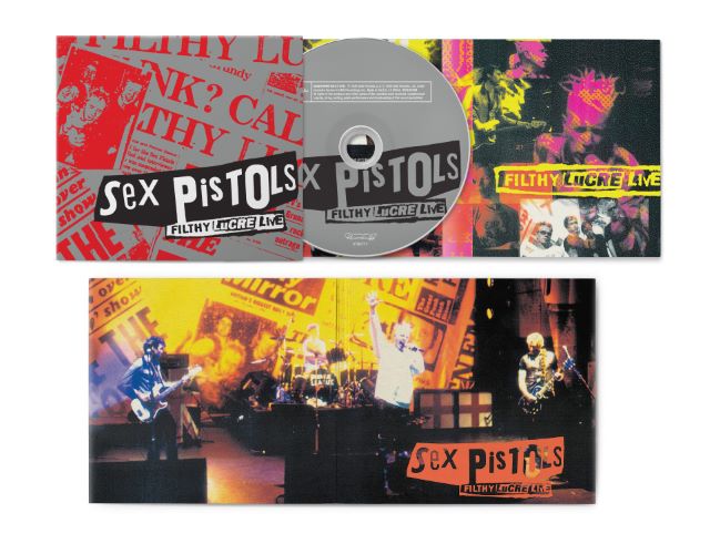 Image of Front Cover of CD - NEW/NEW - SEX PISTOLS, Filthy Lucre - 30th Anniversary (UMR; 5783717, UK 2026 Reissue, Card Sleeve), , Celebrating 30 years of ‘Filthy Lucre’ Live, the incendiary 1996 recording that captured the Sex Pistols’ explosive reunion tour of the same name, this landmark live album returns as a 1CD. Drawing heavily from ‘Never Mind The Bollocks, Here’s The Sex Pistols’, the setlist features defining tracks including “Bodies”, “No Feelings”, “New York”, “God Save The Queen” and “Pretty V