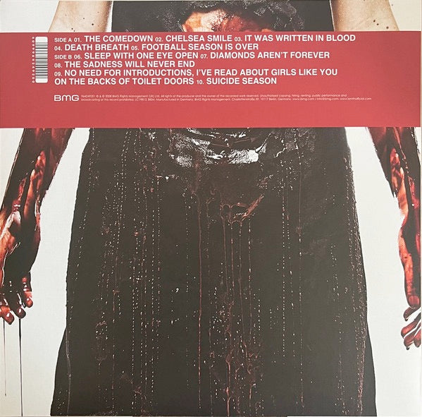 Image of Back Cover of LP - NEW/NEW - BRING ME THE HORIZON, Suicide Season (BMG; 964249201, Europe 2026 Reissue, Limited Edition, 140g Eco Black Vinyl), , Suicide Season is the sophomore album from UK metal act Bring Me The Horizon, originally released in 2008. This latest pressing is the first time it s been pressed in a decade in Europe and the UK. - 3116128C
