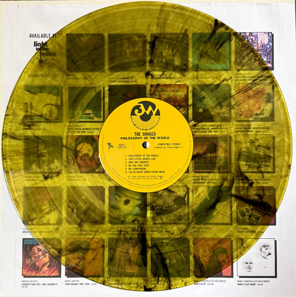 Image of Label Cover of LP - NEW/NEW - THE SHAGGS, Philosophy Of The World (Light In The Attic; LITA151, US 2026 Reissue, Gatefold, Booklet, Yellow Smoke Vinyl), , It s safe to say that Philosophy Of The World is one of the most polarising LPs of any era or genre. Recorded in 1969 by the Wiggin sisters with Dot taking lead writing duties, the album is an unequivocally unique collection of garage rock, charming and discordant in equal measures. - 2936090E