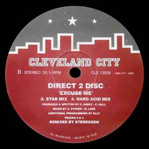 Image of Back Cover of 12" - /G+ - DIRECT 2 DISC, Excuse Me (Cleveland City; CLE 13009, UK 1993), faint scuffs/marks both sides, - 2946081S