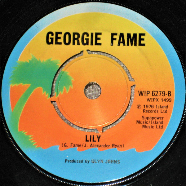 Image of Back Cover of 7" - VG/VG - GEORGIE FAME, Yes Honestly / Lily (Island Records ; WIP 6279, UK 1976, Promo, Company Sleeve), , - 2826339E