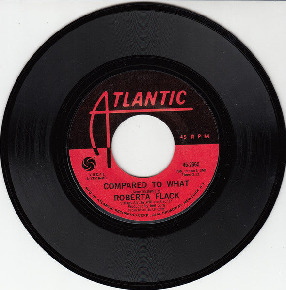 Image of Back Cover of 7" - /VG+ - ROBERTA FLACK, Hey, That's No Way To Say Goodbye / Compared To What (Atlantic; 45-2665, US 1969), , - 2956060S