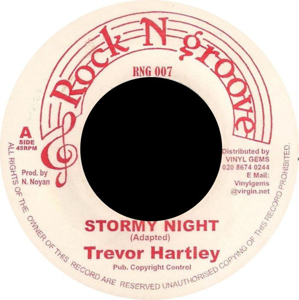 Image of Front Cover of 7" - /VG+ - TREVOR HARTLEY, Feel The Feeling / Stormy Night (Rock N Groove; RNG 007, UK 1990s), , - 2956116S