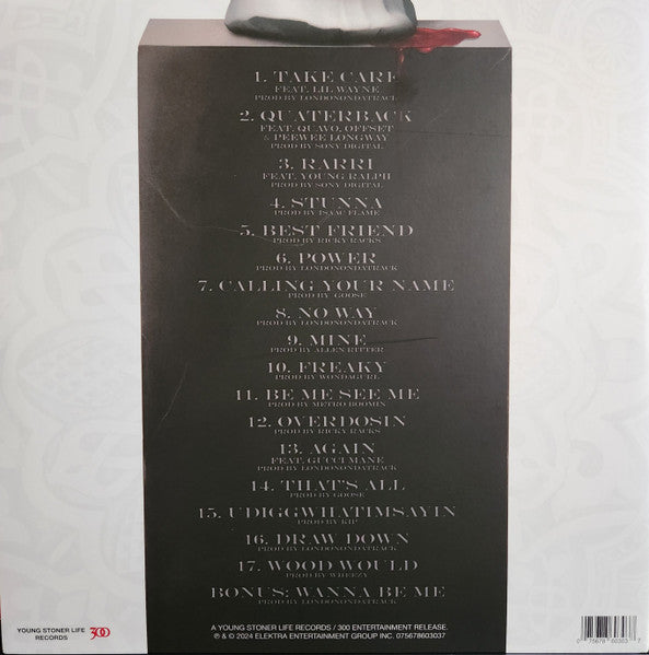 Image of Back Cover of 2xLP - VG+/VG - YOUNG THUG, Slime Season (Young Stoner Life Records; 075678603037, Worldwide 2025, Gatefold, 2 Inners), , - 2926065E