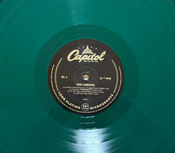 Image of Label Cover of LP - NEW/NEW - BECK, Ride Lonesome (Capitol Records; 00881061257776, Europe 2026, Inner, Indie Exclusive Jungle Green Vinyl), , Beck returns with Ride Lonesome, his first album of all-new material since the GRAMMY-winning Hyperspace, arriving September 18 via Capitol Records. Harkening back to the rich, atmospheric sounds of Morning Phase and Sea Change, the album reunites Beck with musicians from those acclaimed releases. Produced by Beck and mixed by Nigel Godrich, Ride Lonesome ma
