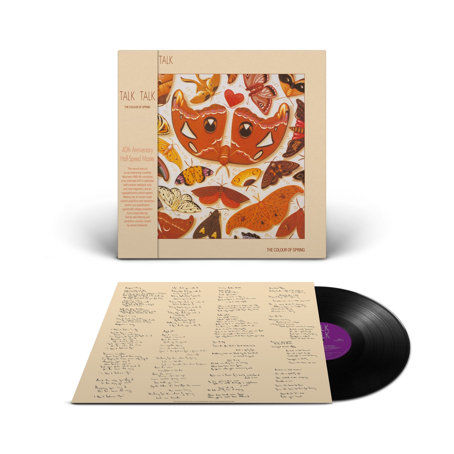 Image of Back Cover of LP - NEW/NEW - TALK TALK, The Colour Of Spring (40th Anniversary Half-Speed Master) (Warner; , Europe 2026 Reissue, Inner, 180g Black Vinyl Half Speed Master), , The next in the series of the Talk Talk half-speed masters will be the band's third studio album The Colour Of Spring, which celebrates its 40th anniversary. Cut at half-speed by Matt Colton at Metropolis Studios, overseen by the band's drummer Lee Harris and Charlie Hollis, son of frontman Mark Hollis. The album shows the ba