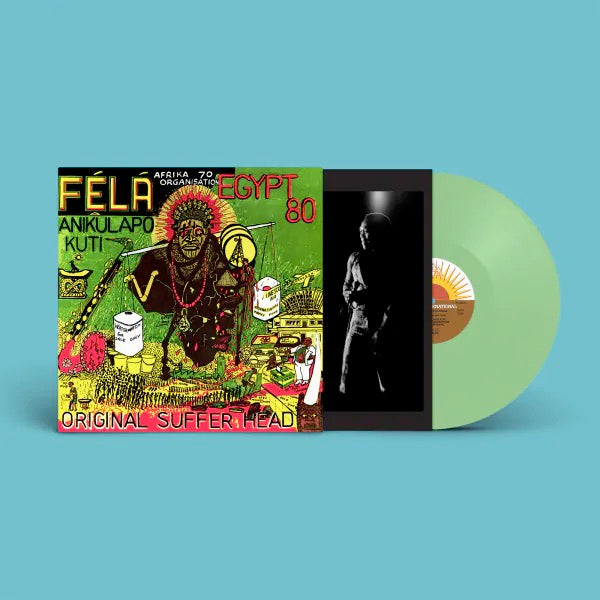 Image of Back Cover of LP - VG+/VG - FELA ANIKULAPO KUTI, Original Suffer Head (; KFR2039-3, 2024 Reissue, Inner, Light Green Vinyl), Still In Stickered Shrinkwrap, - 2916461C