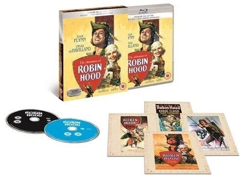 Image of Front Cover of Blu-Ray - VG+/VG+ - ERROL FLYNN, The Adventures Of Robin Hood (Warner Bros; 5000233606, Europe 2017 Reissue, Slipcase, Postcards, With DVD), , - 2916453C