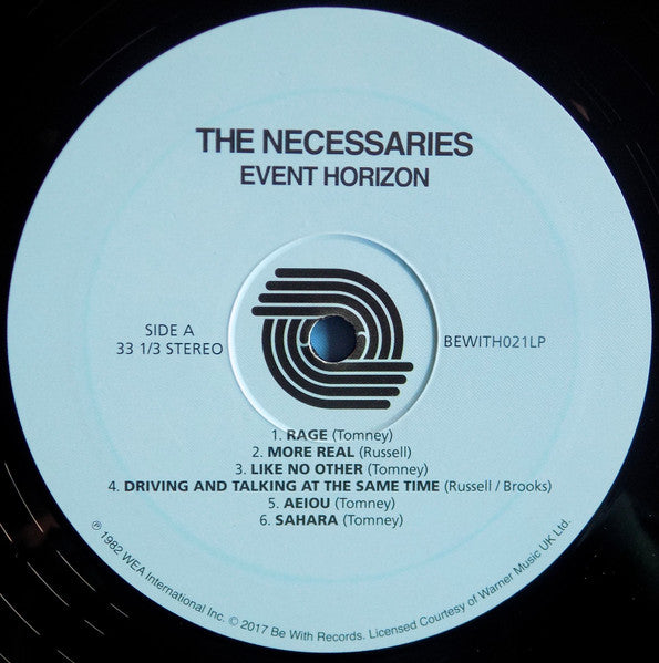 Image of Label Cover of LP - VG+/VG+ - THE NECESSARIES*, Event Horizon (Be With Records; BEWITH021LP, UK 2017 Reissue, Inner, Limited Edition, 180 Gram Vinyl), , - 3046072S