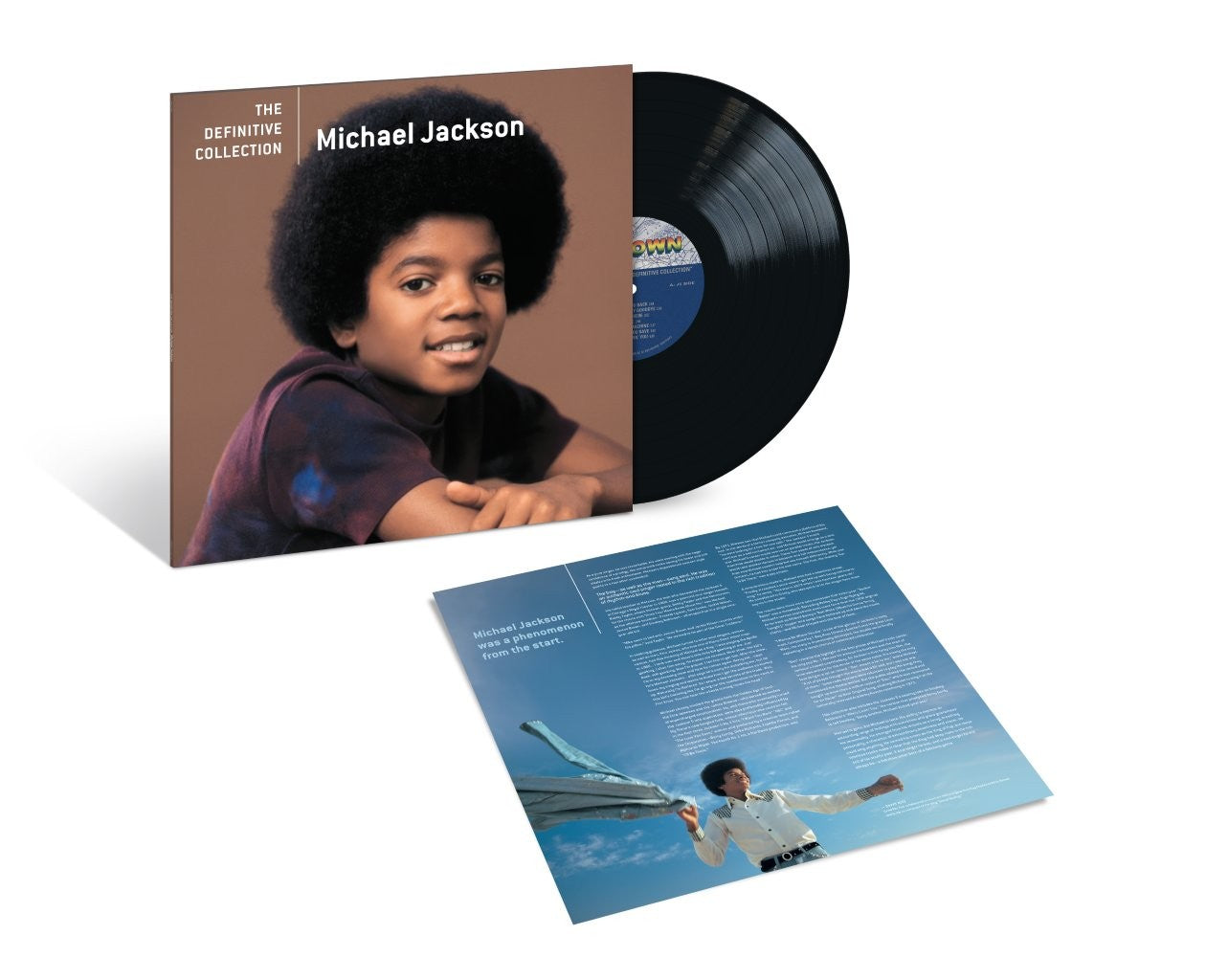 Image of Back Cover of LP - NEW/NEW - MICHAEL JACKSON, The Definitive Collection (UMR; 5775101, UK 2026, Insert, Black Vinyl), , A solid, 1 LP, 14-track collection of young Michael Jackson's hits on from his Motown era, including the iconic Jackson 5 hits from "I Want You Back" to "I'l Be There," and his solo smashes "Got To Be There," "Ben" and "I Wanna Be Where You Are." - 3436100E