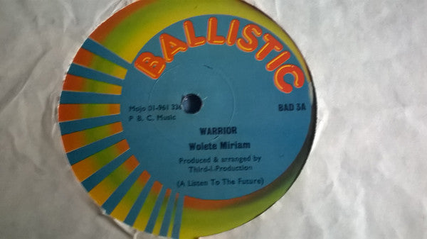 Image of Front Cover of 12" - /G+ - THIRD-I-BAND FEATURING PAUL DAWKINS / WOLETE MIRIAM, Go Find Yourself A Fool / Warrior (Ballistic; BAD 2A BAD 3A, UK ), Strong G+, plays VG., - 3046164S