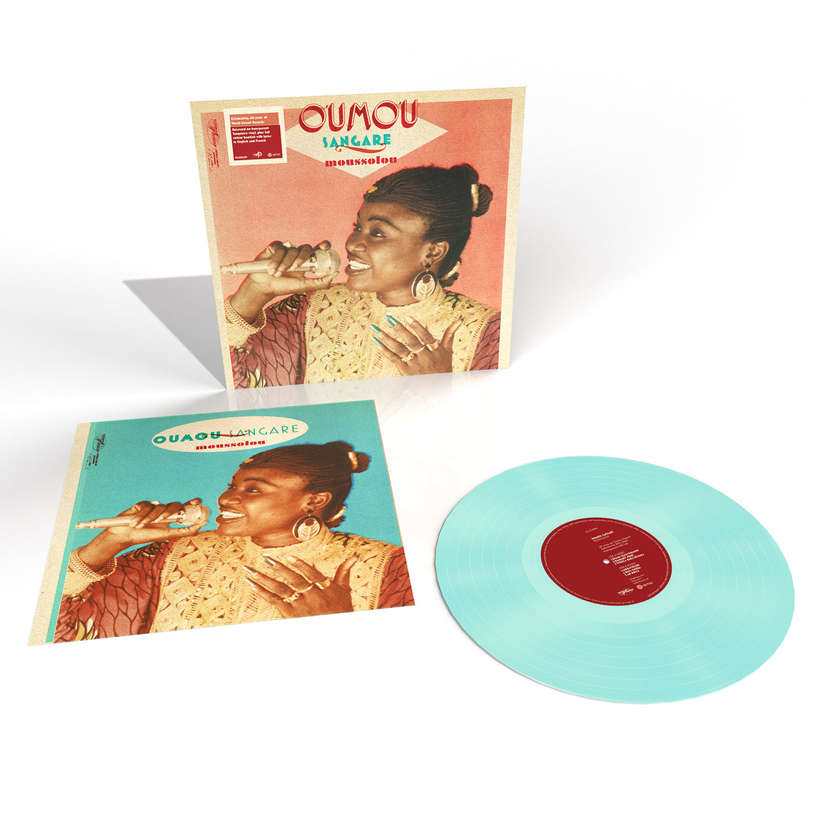 Image of Back Cover of LP - NEW/NEW - OUMOU SANGARÉ, Moussolou (BMG; 964236471, UK 2026 Reissue, Inner, 140g Transparent Turquoise Vinyl), , This release is part of the World Circuit 40th Anniversary colour series. Moussolou is the debut album by Malian singer Oumou Sangaré, recorded in 1989 and released in 1991. The title means ""Women"" in Bambara, signalling the album's central theme from the outset. Many of the songs draw on Sangaré's own experiences as a woman in a male-dominated society that continue