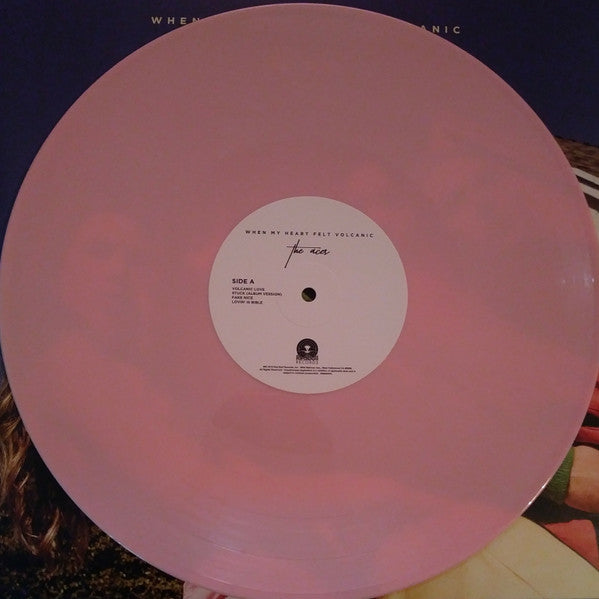 Image of Label Cover of LP - VG+/EX - THE ACES, When My Heart Felt Volcanic (Red Bull Records; RBRO553VL, USA & Europe 2018, Gatefold, 2 Inserts, Pink & Yellow Vinyl), Still in stickered shrinkwrap. Corner bump., - 3046242S