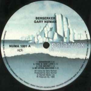 Image of Label Cover of LP - VG+/VG+ - GARY NUMAN, Berserker (Polarvox; NUMA 1001, Finland 1984, Inner), , - 3046236S