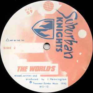 Image of Back Cover of 12" - /VG+ - SUBURBAN KNIGHTS*, The Art Of Stalking (Transmat; MS-13, US 1990), highlighter on label - minor. original blue sleeve, - 3046330S