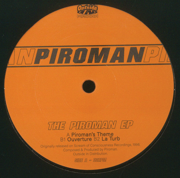 Image of Front Cover of 12" - /VG - PIROMAN, The Piroman EP (Piromania; PIRO001, Spain 2023, Reissue, Remastered), , - 3026283E