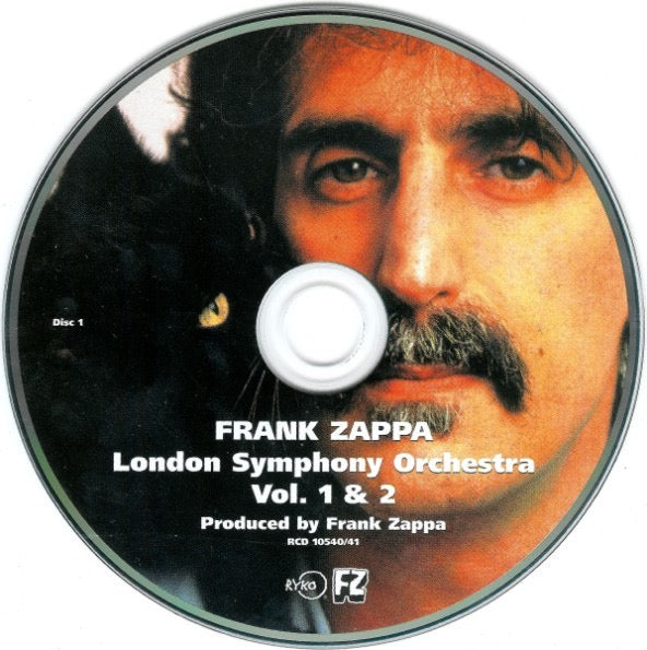 Image of Label Cover of 2xCD - VG+/VG+ - FRANK ZAPPA LONDON SYMPHONY ORCHESTRA CONDUCTED BY KENT NAGANO, London Symphony Orchestra, Vol. 1 & 2 (Rykodisc; RCD 10540/41, Europe Reissue, Sony DADC), , - 3016413C