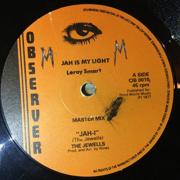 Image of Front Cover of 12" - /G - THE JEWELLS / LEROY SMART & I ROY, Master Mix (Observer; OB 0010, UK 1977), Lots of surface marks, plays G+., - 3146109S