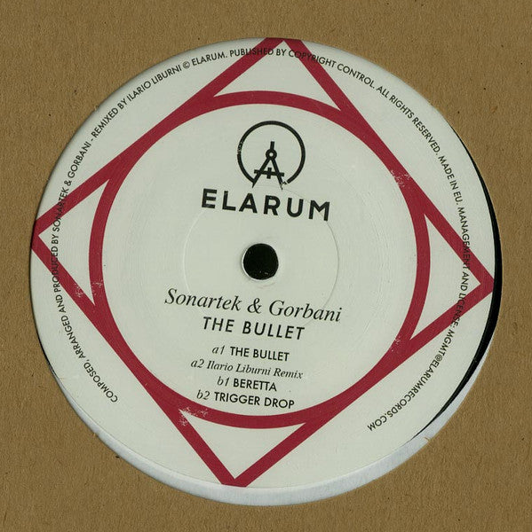 Image of Front Cover of 12" - /VG+ - SONARTEK & GORBANI, The Bullet (Elarum; elarum004, Russia 2015, Plain Sleeve), , - 3126152E