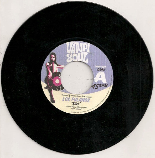 Image of Label Cover of 7" - EX/EX - LOS FULANOS, Kiss / I Wanna Chance For Romance (Vampi Soul; 45041, Spain 2008, Picture sleeve), , - 3126174E