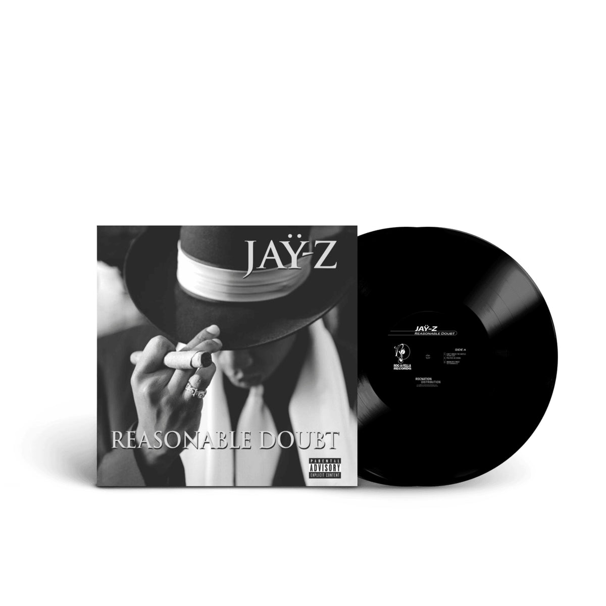 Image of Back Cover of 2xLP - NEW/NEW - JA -Z, Reasonable Doubt (30th Anniversary) (Diggers Factory; JAYZ30LP, Europe 2026 Reissue), , June 25, 1996. A hungry, razor-sharp JA -Z released his debut studio album, Reasonable Doubt, independently on Roc-A-Fella Records. Built on smooth jazz samples, cinematic street noir production, and unmatched lyrical dexterity, the album transformed mafioso rap into high art and established Jay-Z as one of hip-hop's greatest lyricists. - 3856223S