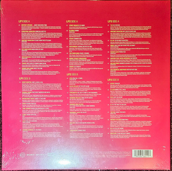 Image of Back Cover of 3xLP - EX/EX - VARIOUS, Now Yearbook '99 (Sony Music; LPYBNOW99, UK 2026, Red Vinyl), Opened Instore, Still In Shrinkwrap, - 3146234S