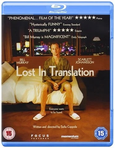 Image of Front Cover of Blu-Ray - VG+/VG+ - SOFIA COPPOLA, BILL MURRAY, Lost in Translation (Momentum Pictures ; MP1136BR, UK 2011), , - 3136174E